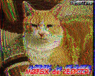 Post Net SSTV test - Image received from Dean 2E0CZR, Kent