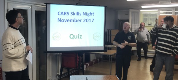 Murray G6JYB and Peter M0PSD at the November 2017 CARS Skills Night