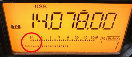 Check that your rig's ALC is not kicking in when sending data