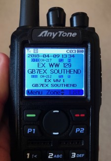 anytone at d868uv error message
