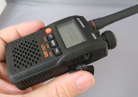 Baofeng UV-3R side view Baofeng UV-3R side view