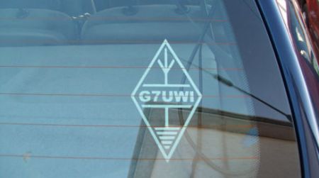 Amateur Radio Callsign Car Sticker Amateur Radio Callsign Car Sticker