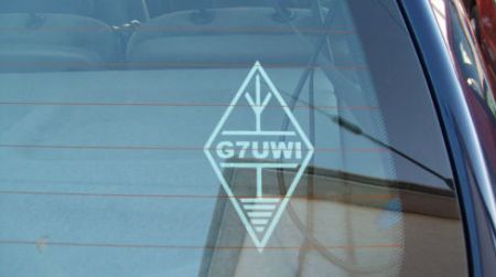 Amateur Radio Callsign Car Sticker