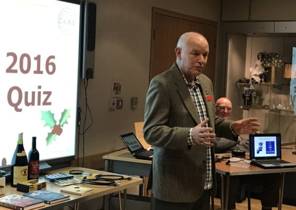 RSGB Regional Manager Keith G3WRO at the CARS Christmas Social 2016