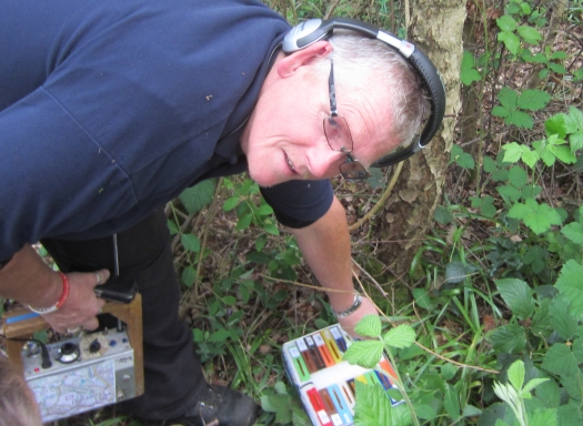 James 2E1GUA placing the tags in the box after a successful hunt