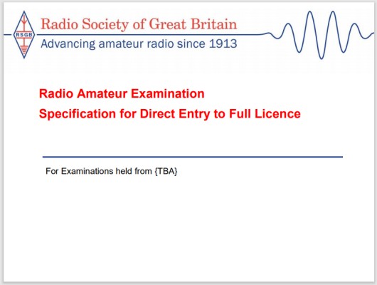 RSGB Direct to Full