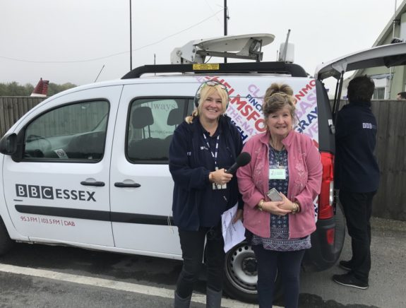 Dorothy M0LMR, with Liana Bridges from the BBC Essex Quest