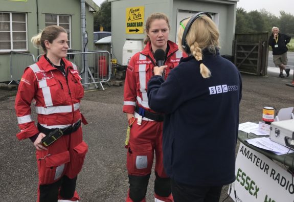 BBC Essex interviewing the crew from the Essex Air Ambulance