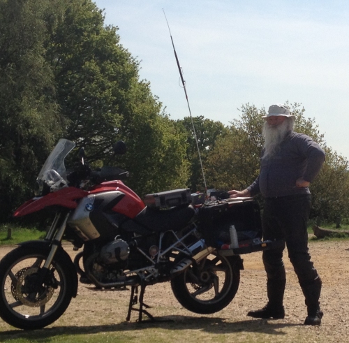 Peter G0DZB operating /BikePortable at Galleywood Common