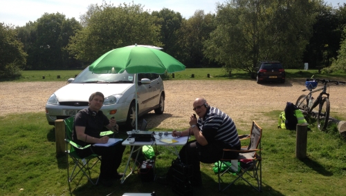 Pete M0PSX and James 2E1GUA at Galleywood Common