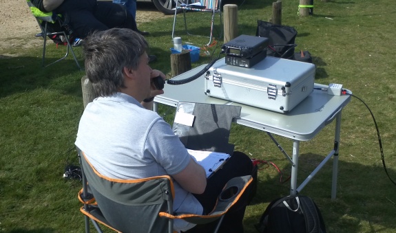 Pete M0PSX working 40m (Pic: Charlie M0PZT)