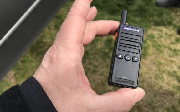 A cute little 70cms radio, out for the day at Galleywood Common