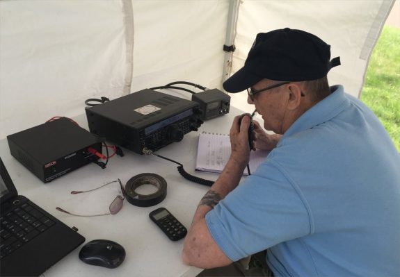 Brian working the 2m station at Bay Museum