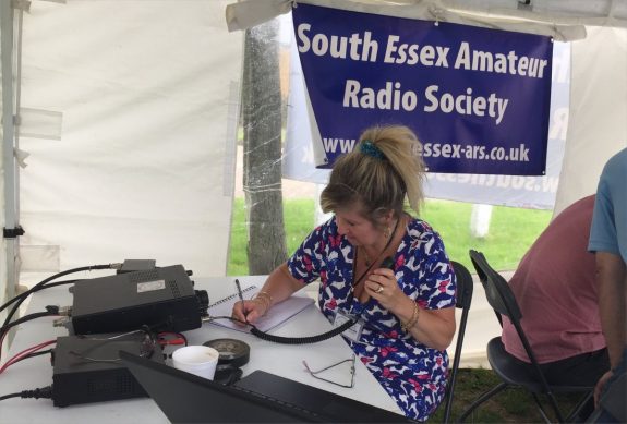 Dorothy M0LMR, on the air as GB2BM in June 2016