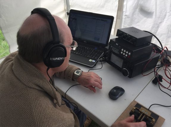 Dave, operating CW on the Icom 7300