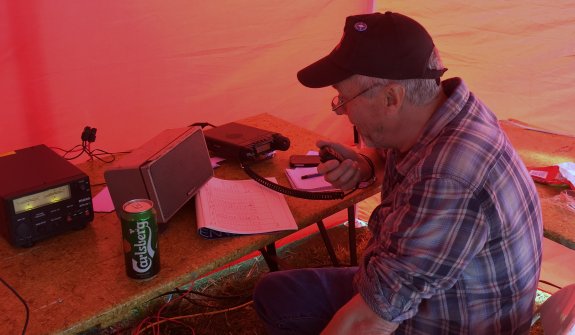 Colin G0MGU working the 2m station as G6UT