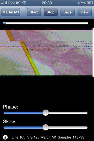 ISS SSTV on iPhone SSTV app