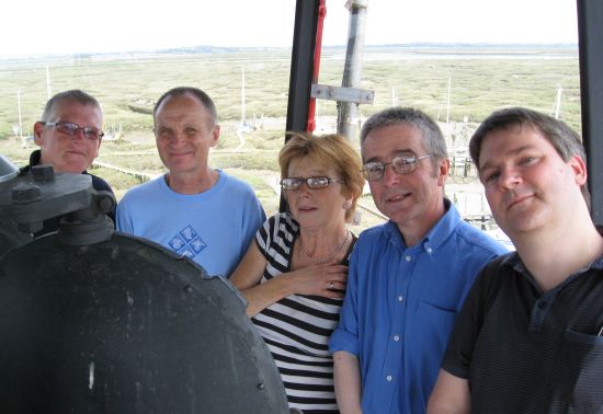 James, Martyn, Ann, Jim and Pete at the top