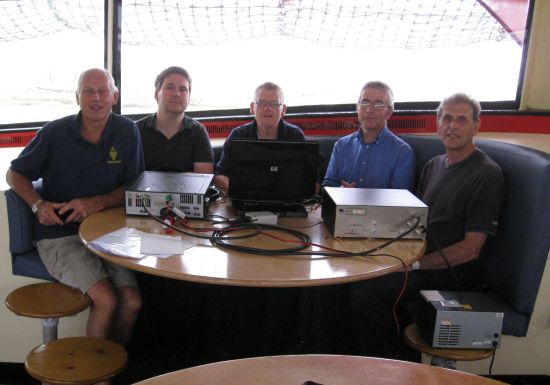 Andy, Pete, James, Jim and Simon at the controls Andy, Pete, James, Jim and Simon at the controls
