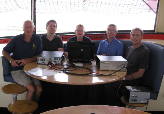 Andy, Pete, James, Jim and Simon at the controls