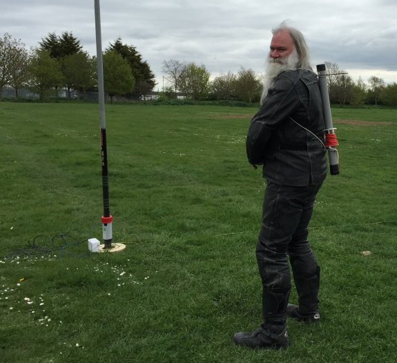 Peter G0DZB showing off his new 10m SOTA Beam