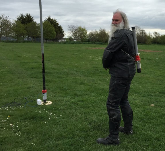 Peter G0DZB showing off his new 10m SOTA Beam