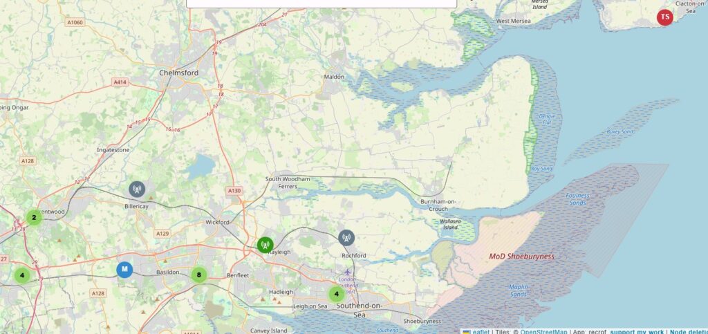 Meshcore Map Essex March 2026