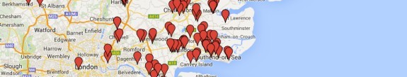 Map of Monday Night Net Participants 2014