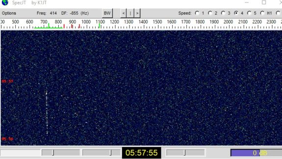 Weak moonbounce signal from Essex decoded in Germany