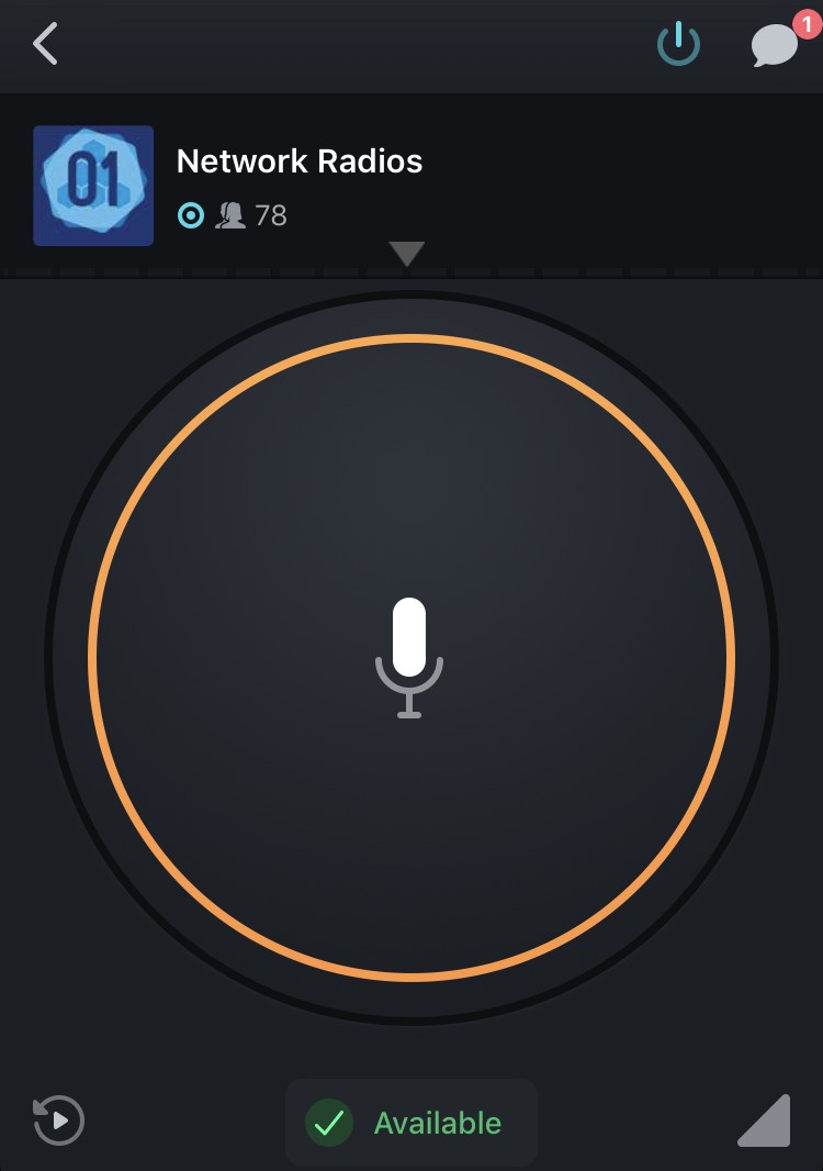 Network Radio - Zello Screen