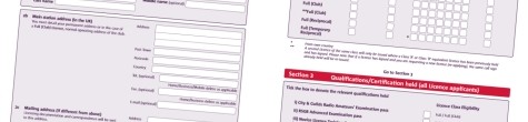 Sample pages of the Ofcom Amateur Radio licence