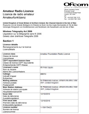 An Ofcom Foundation Licence An Ofcom Foundation Licence