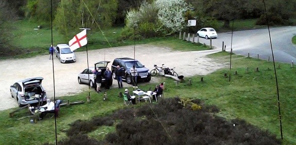 Aerial view of GB1STG, Galleywood Common - April 2015