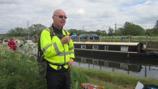 Sweep operator Roland M0BDB, arriving at checkpoint 4