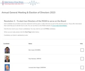 RSGB AGM 2023