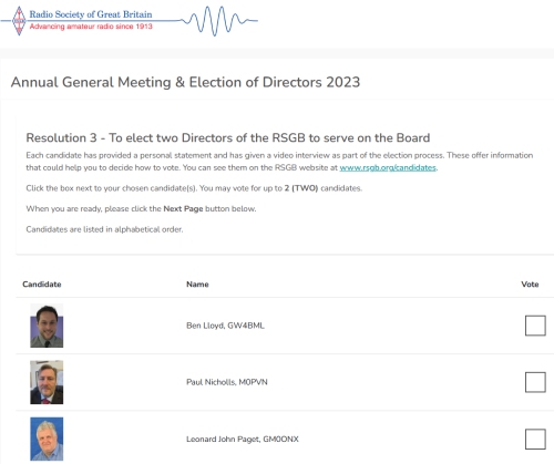 RSGB AGM 2023