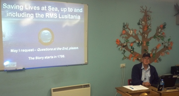 John G8DET - RMS Lusitania talk at Sandford Mill