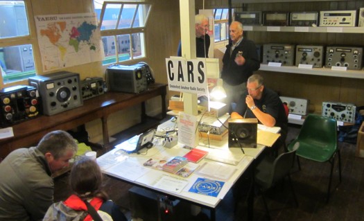 Inside the Marconi hut, operating as GX0MWT on 40m