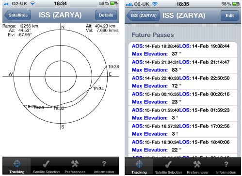 Satellite Tracker iPhone App