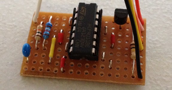 Finished CW oscillator board