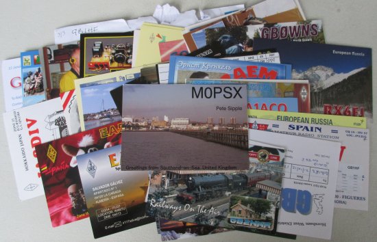 Some of the QSL cards for GB1HF