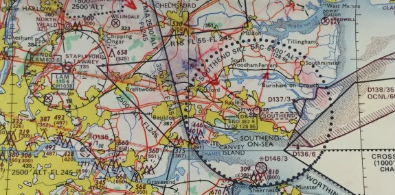 Photo of one of Steve's old aviation maps
