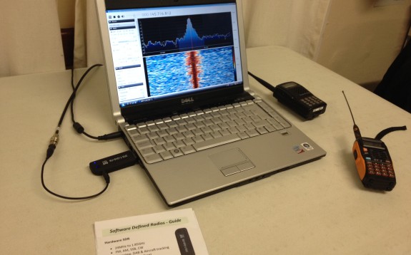 Demo of the £10 Realtek SDR dongle receiving VHF signals