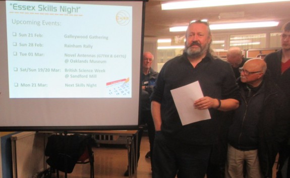 Chris G0IPU, running the fiendish Skills Night Quiz