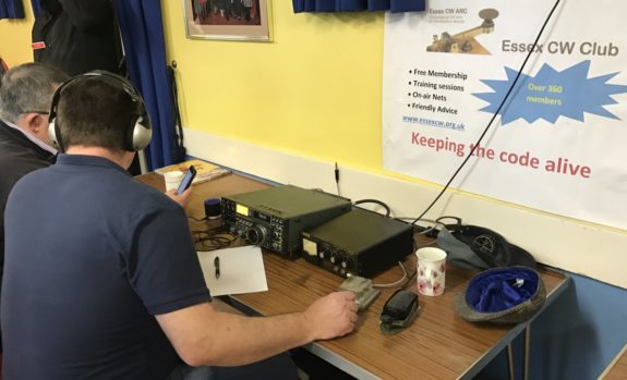 Dean fro the Essex CW Club, live on HF at Skills Night