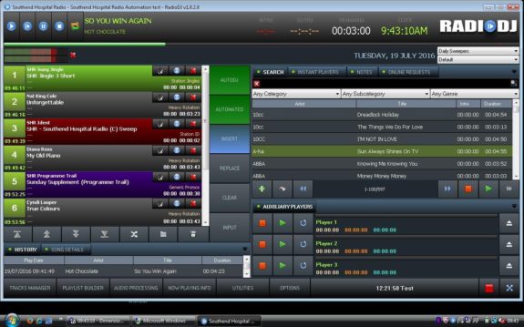 Demonstration of broadcast radio playout systems on the Essex Ham table