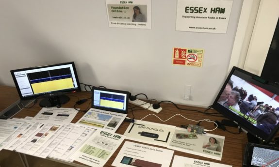 Essex Ham's Getting Started Table at the May 2017 Skills Night