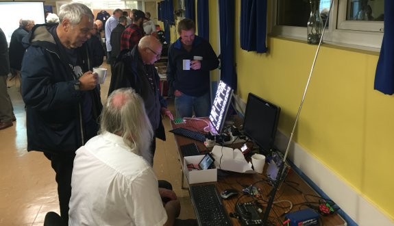 Peter G0DZB's bust Raspberry Pi demo corner