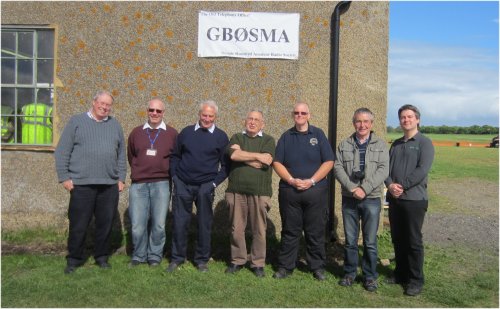 Amateurs at the GB0SMA shack at Stow Maries Aerodrome