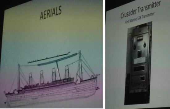 Two pictures from Carl's Marine Radio talk at TAARC
